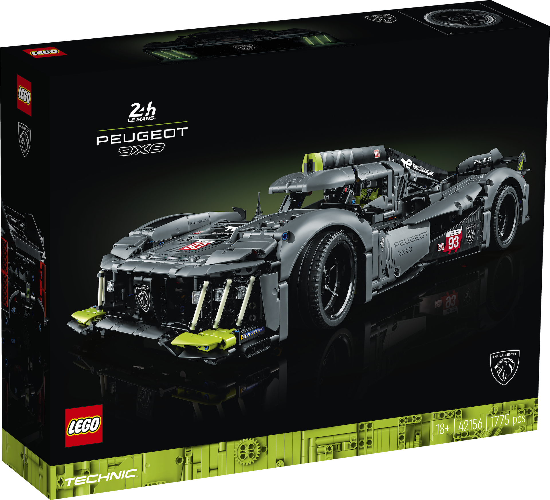 LEGO Technic 42156 Peugeot 9X8 24H Le Mans Hybrid Hypercar 01