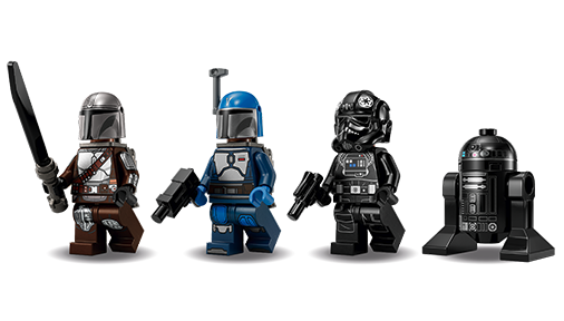 LEGO Star Wars 75348 Mandalorian Fang Fighter VS TIE Interceptor Minifigures