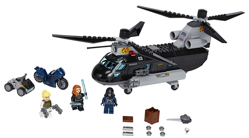 LEGO Marvel 76162 Black Widow’s Helicopter Chase available early